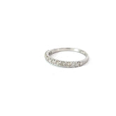 14k White Gold .50ct G VS2 13 Stones Round Diamond Wedding/ Anniversary Band Size 7